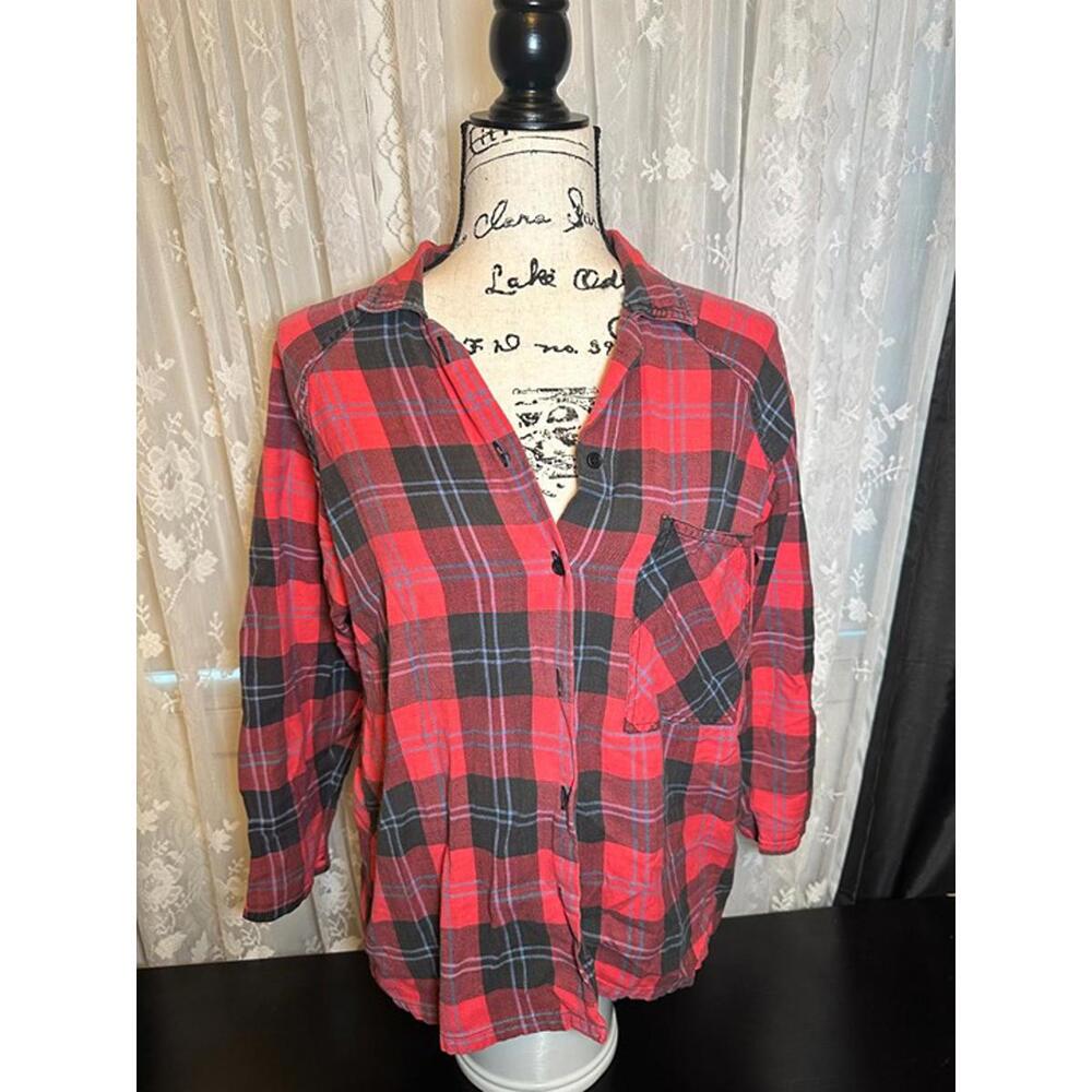 Vintage Red Plaid Flannel Shirt – The Shirt Co for Aiberoy, Size M